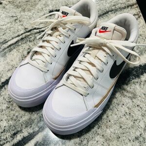Size 8.5 Women's Nike Court Legacy Lift Low White Hemp Sneakers Shoes